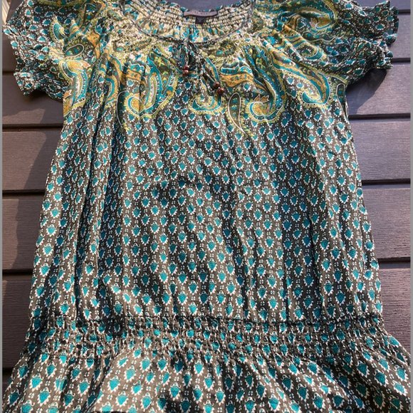 Two Nine West Paisley Tunic Tops M - Picture 1 of 10